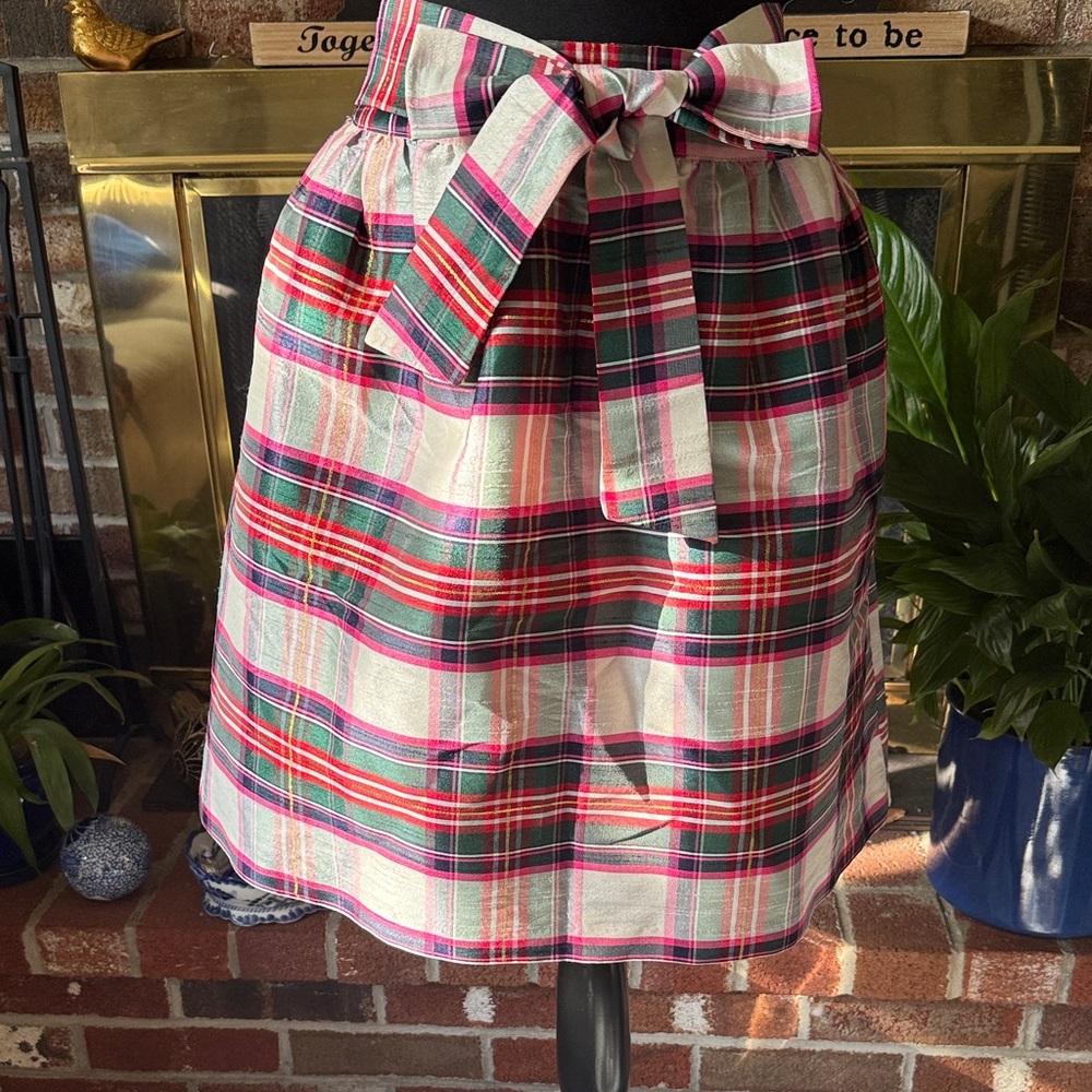 Crown & Ivy Multicolor Plaid A-Line Skirt #A